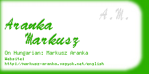 aranka markusz business card